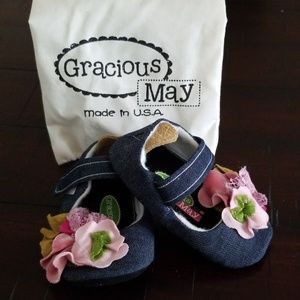 Gracious May Denim Baby shoes size 5